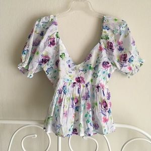 Floral blouse; size Small